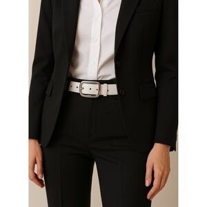 Falari White leather belt, Belts for women Size S